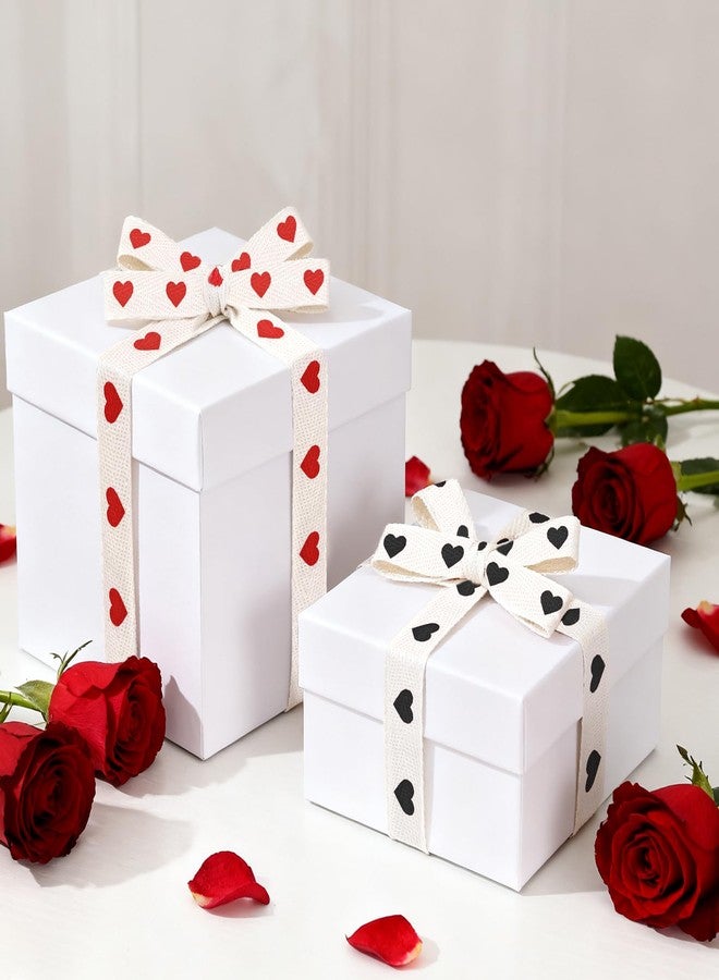 كينجلاك شريط قطني أحمر وأسود على شكل قلوب من كينغليك - 5/8 بوصة × 20 ياردة، شريط قطني مضلع على شكل قلوب لتغليف هدايا عيد الحب، أشرطة متعرجة للأعمال اليدوية، باقات الزهور، حفلات أعياد الميلاد، زينة حفلات الزفاف. - Image 4